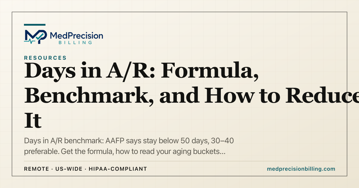 Days in A/R: Formula, Benchmark & 4 Ways to Lower It