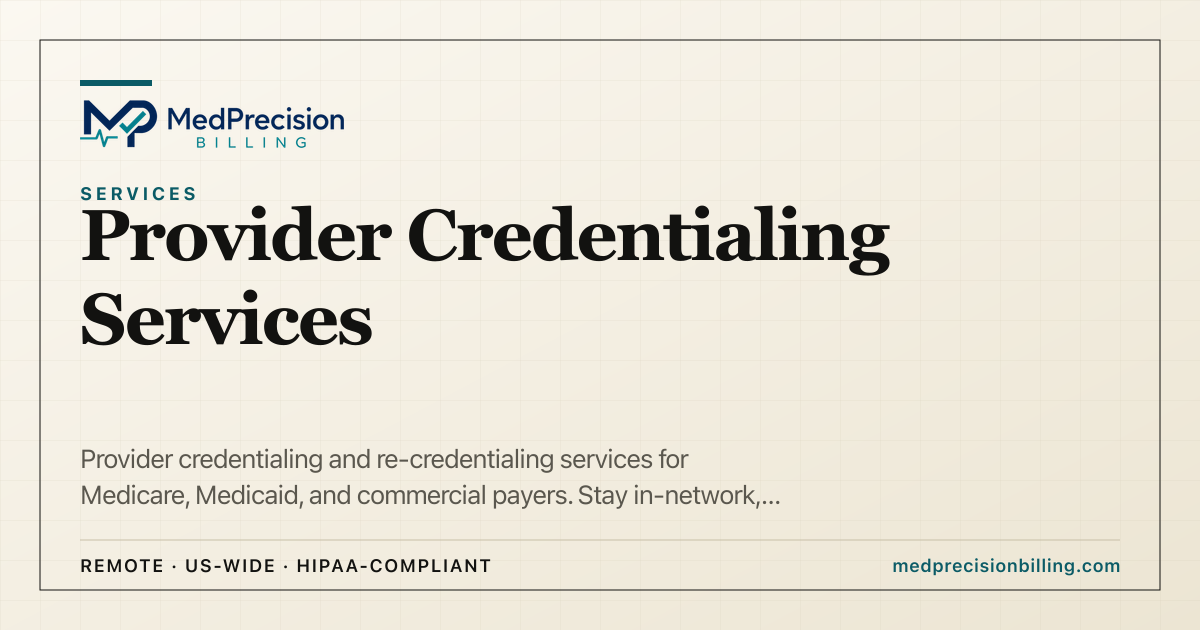 Provider Services Module Provider Credentialing Services | Medicare, Medicaid